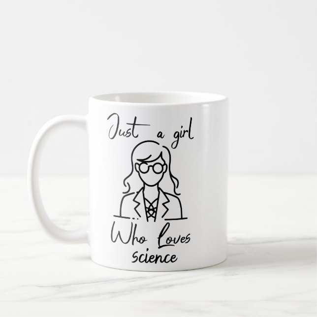 Mug Juste une fille qui aime la science (Gauche)