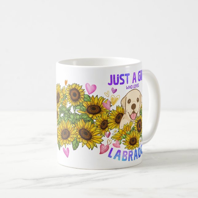 Mug Juste une fille qui aime Labrador Retriever Chien  (Devant droit)