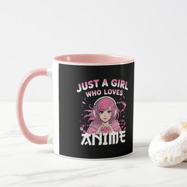 Mug Juste une fille qui aime l'anime (Avec donut)