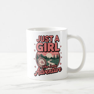 Mug Juste une fille qui aime l'aventure Compass Design