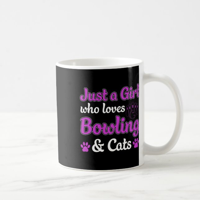 Mug Juste Une Fille Qui Aime Le Bowling Et Les Chats D (Droite)