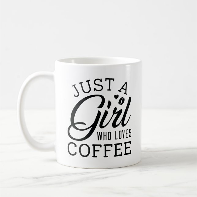 Mug Juste Une Fille Qui Aime Le Café (Gauche)