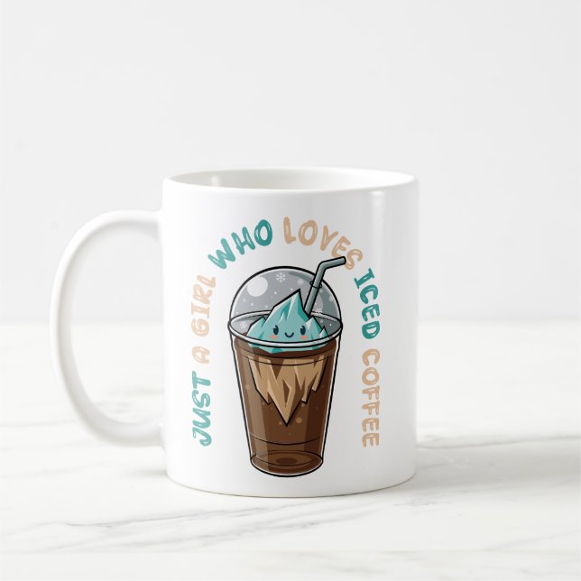 Mug Juste une fille qui aime le café glacé (Gauche)