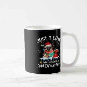 Mug Juste Une Fille Qui Aime Le Carlin Et Noël Laide