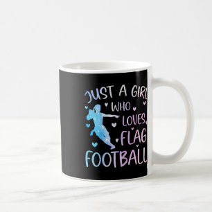 Mug Juste une fille qui aime le football à drapeau drô