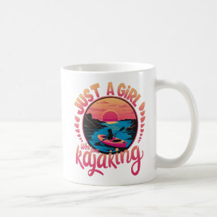 Mug Juste une fille qui aime le Kayaking Sunset Design