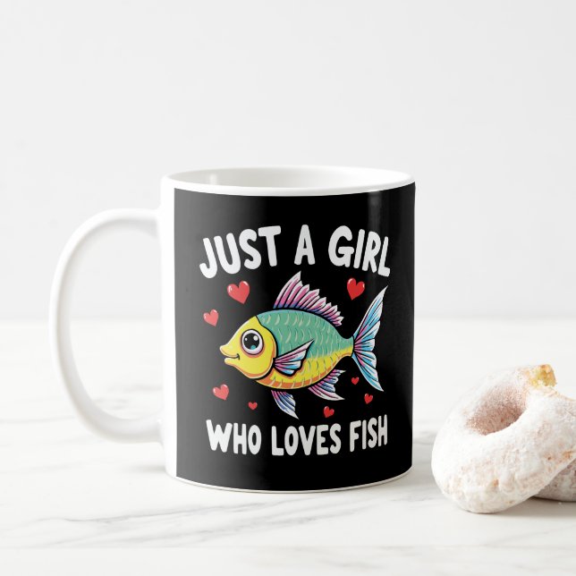 Mug Juste une fille qui aime le poisson (Avec donut)