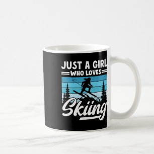 Mug Juste une fille qui aime le ski plaisir sports d'h