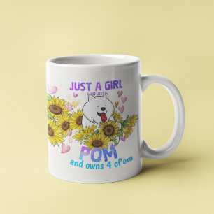 Mug Juste une fille qui aime le tournesol de Poméranie