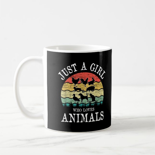 Mug Juste une fille qui aime les animaux (Gauche)