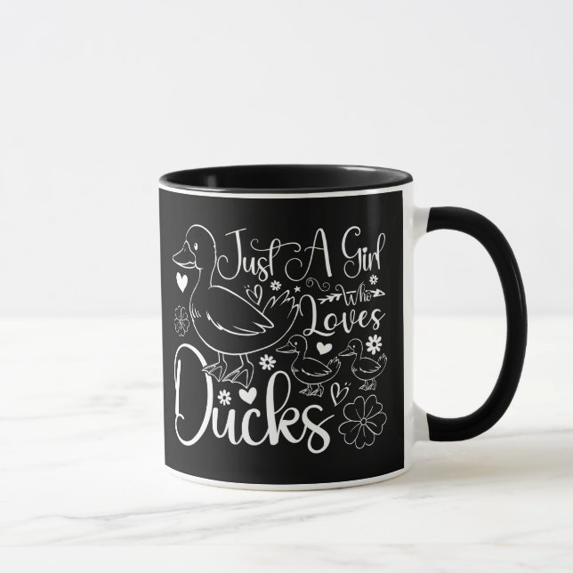 Mug Juste une fille qui aime les canards Propriétaire  (Droite)