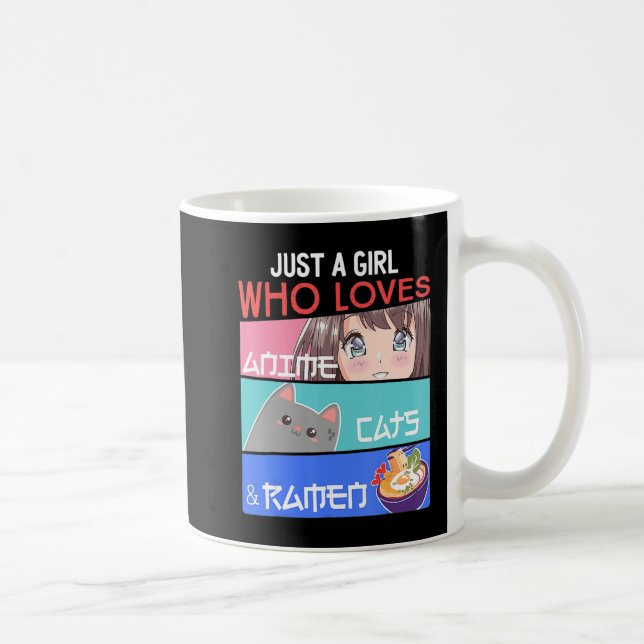 Mug Juste Une Fille Qui Aime Les Chats Anime Ramen Lov (Droite)
