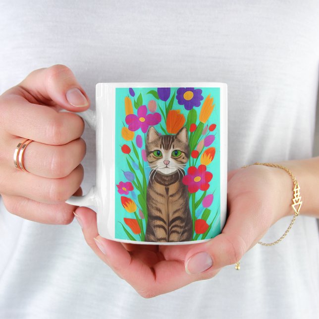 Mug Juste une fille qui aime les chats | Art populaire (Créateur téléchargé)
