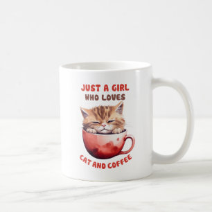 Mug Juste une fille qui aime les chats et le café (2)