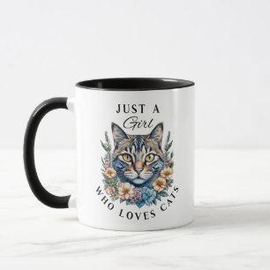 Mug Juste une fille qui aime les chats Personnalisé