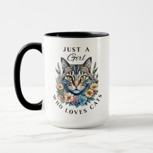 Mug Juste une fille qui aime les chats Personnalisé