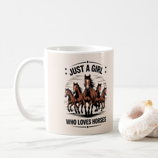 Mug Juste une fille qui aime les chevaux (Avec donut)