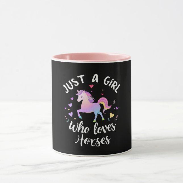 Mug Juste une fille qui aime les chevaux (Centre)