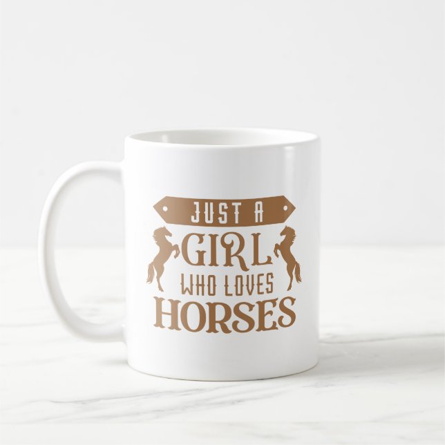 Mug Juste Une Fille Qui Aime Les Chevaux (Gauche)
