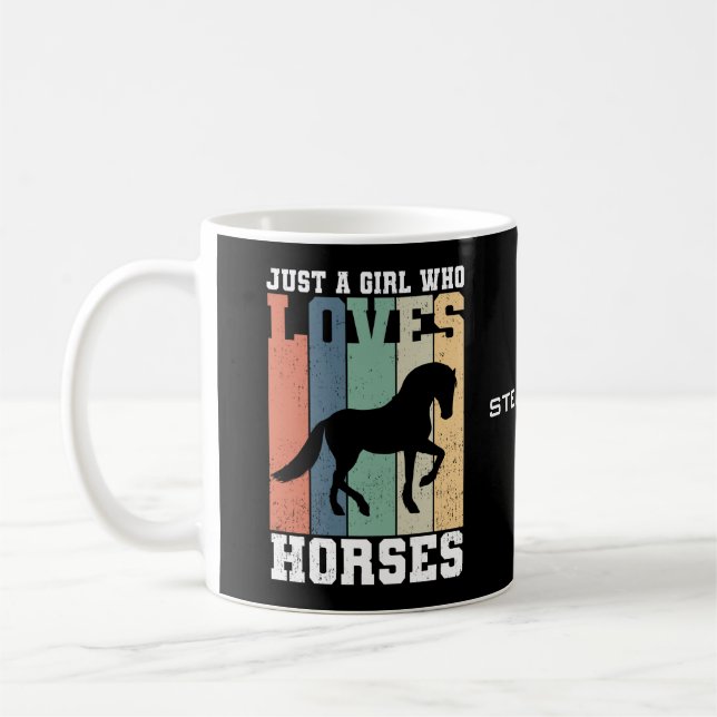 Mug Juste une fille qui aime les chevaux | Cheval Vint (Gauche)