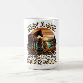 Mug Juste une fille qui aime les chevaux et les chiens