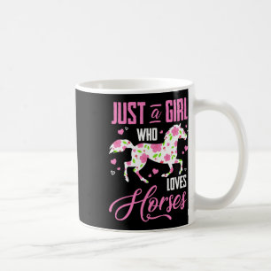 Mug Juste Une Fille Qui Aime Les Chevaux Floral Horse