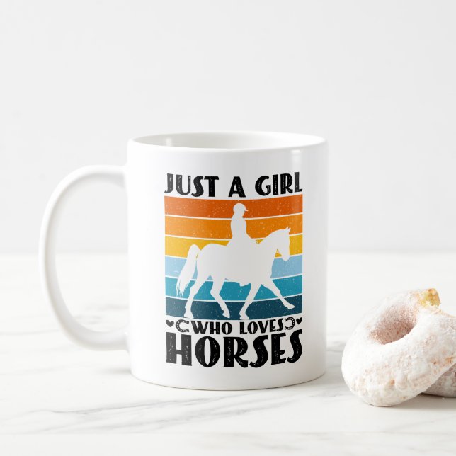Mug Juste une fille qui aime les chevaux Propriétaire  (Avec donut)