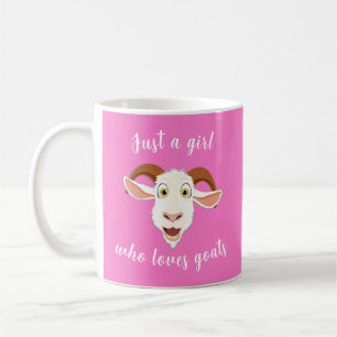 Mug Juste une fille qui aime les chèvres Drôle Cartoon