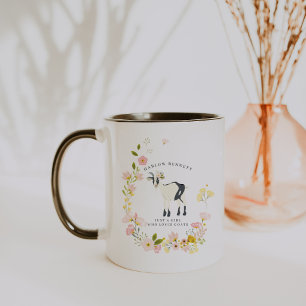 Mug Juste une fille qui aime les chèvres   Monogramme