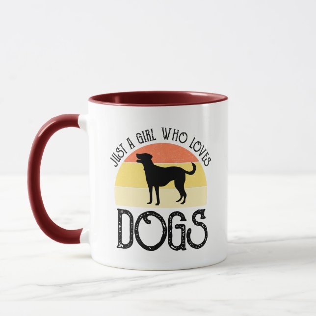 Mug Juste Une Fille Qui Aime Les Chiens (Gauche)