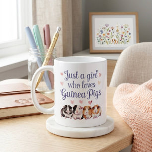 Mug Juste une fille qui aime les cochons d'Inde Coch