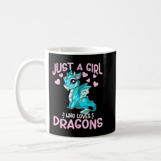 Mug Juste Une Fille Qui Aime Les Dragons Mignonne Anim (Gauche)