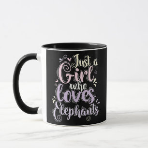 Mug Juste une fille qui aime les éléphants 