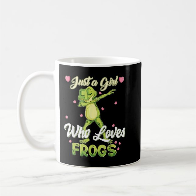Mug Juste une fille qui aime les grenouilles Amphibien (Gauche)