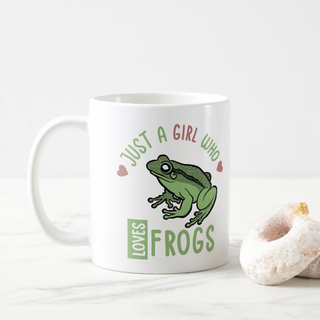 Mug Juste une fille qui aime les grenouilles Cadeaux a (Avec donut)