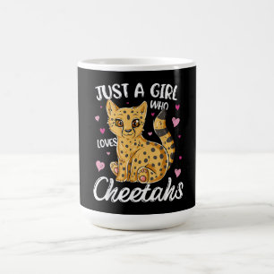 Mug juste une fille qui aime les guépards   cadeau gu