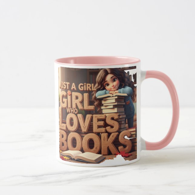Mug Juste une fille qui aime les livres (Droite)
