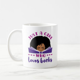 Mug Juste une fille qui aime les livres Africains-Amér