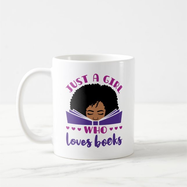 Mug Juste une fille qui aime les livres Africains-Amér (Gauche)