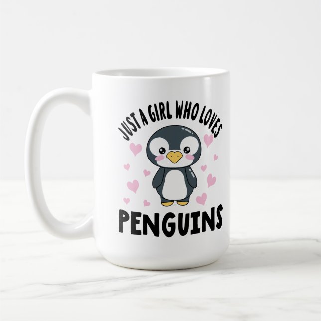 Mug juste une fille qui aime les pingouins (Gauche)