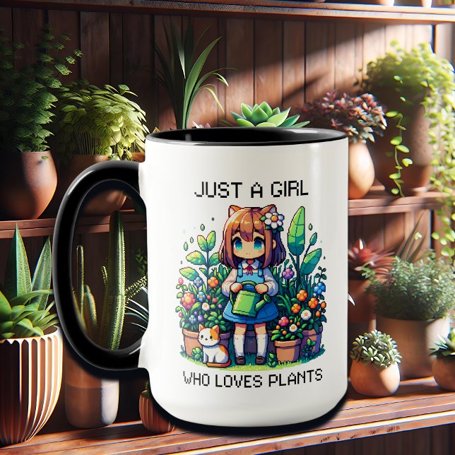 Mug Juste une fille qui aime les Plantes (Créateur téléchargé)