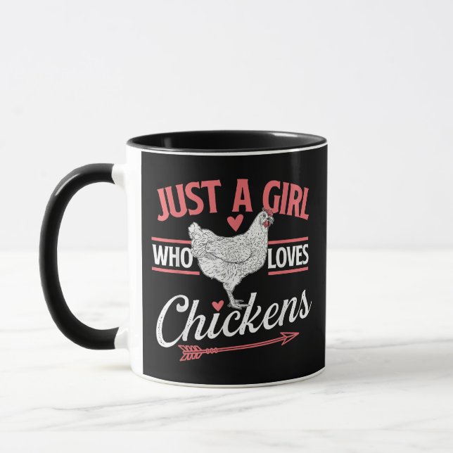 Mug Juste Une Fille Qui Aime Les Poulets - Pou Louveur (Gauche)