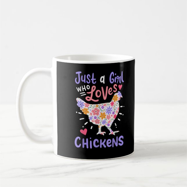 Mug Juste une fille qui aime les poulets Poulet Poule  (Gauche)