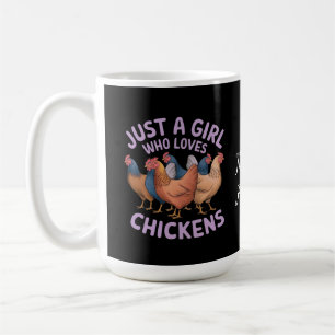 Mug Juste une fille qui aime les poulets pour les amat