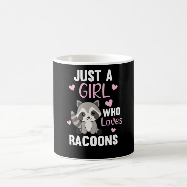 Mug Juste une fille qui aime les Racons Kawaii Raccoon (Centre)