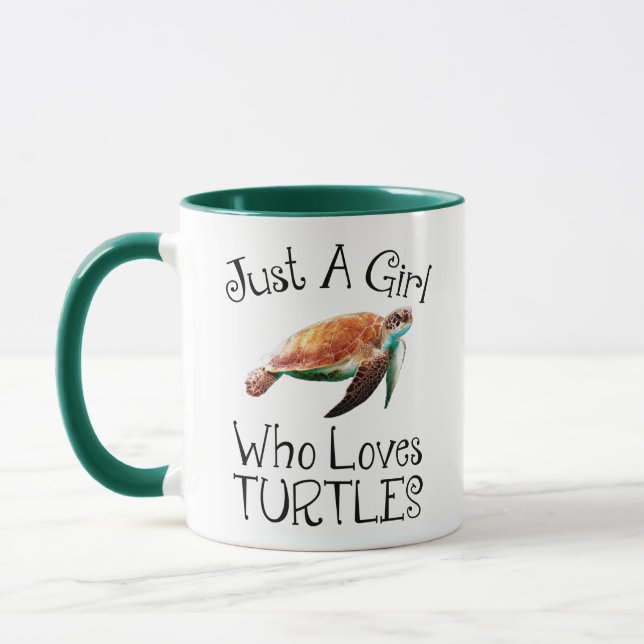 Mug Juste une fille qui aime les tortues (Gauche)