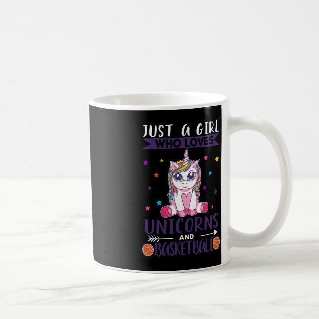 Mug Juste Une Fille Qui Aime Les Unicornes Et Le Baske (Droite)