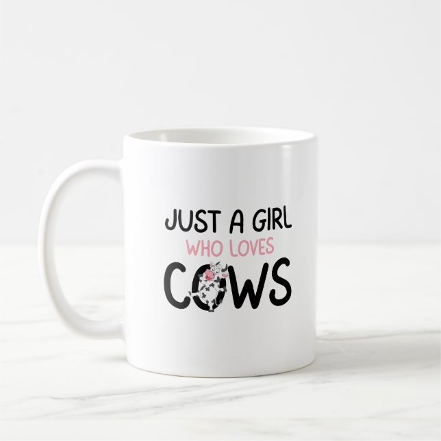 Mug Juste Une Fille Qui Aime Les Vaches Cute Cow Farm (Gauche)
