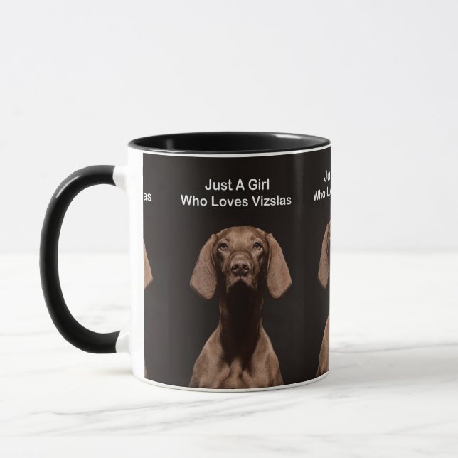 Mug Juste une fille qui aime les Vizslas (Gauche)