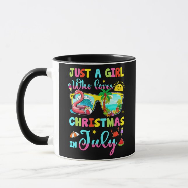 Mug Juste Une Fille Qui Aime Noël En Juillet Été (Gauche)